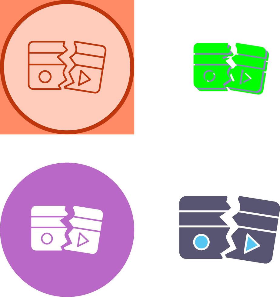 Broken Icon Design vector