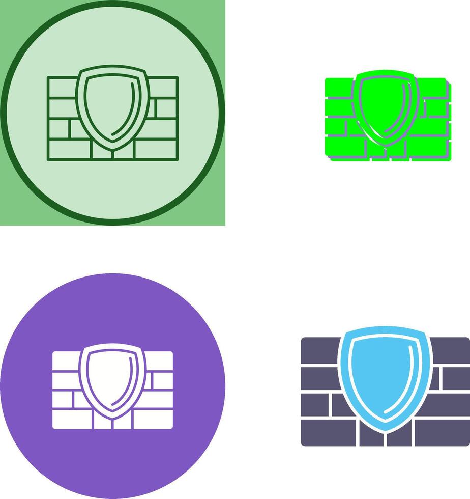 Firewall Icon Design vector