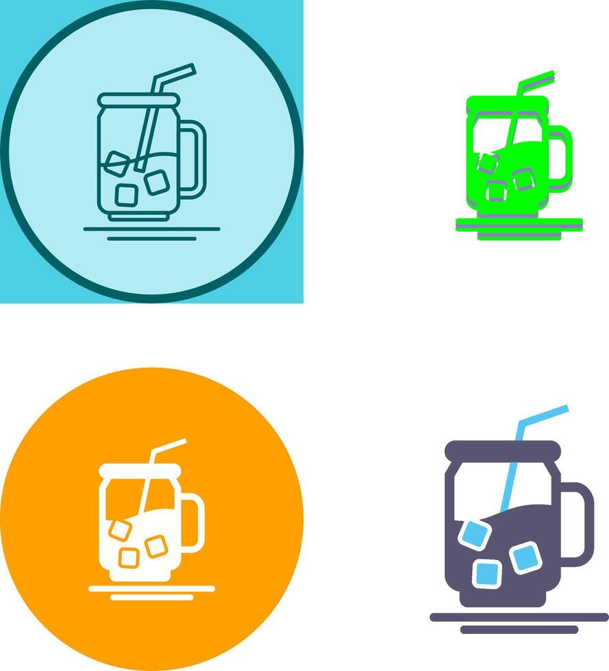Iced Tea Icon Design vector