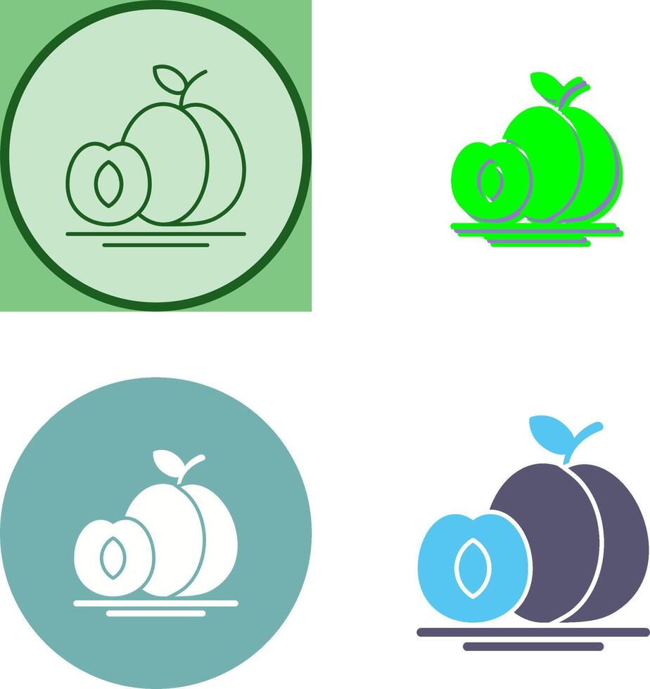 Apricot Icon Design vector