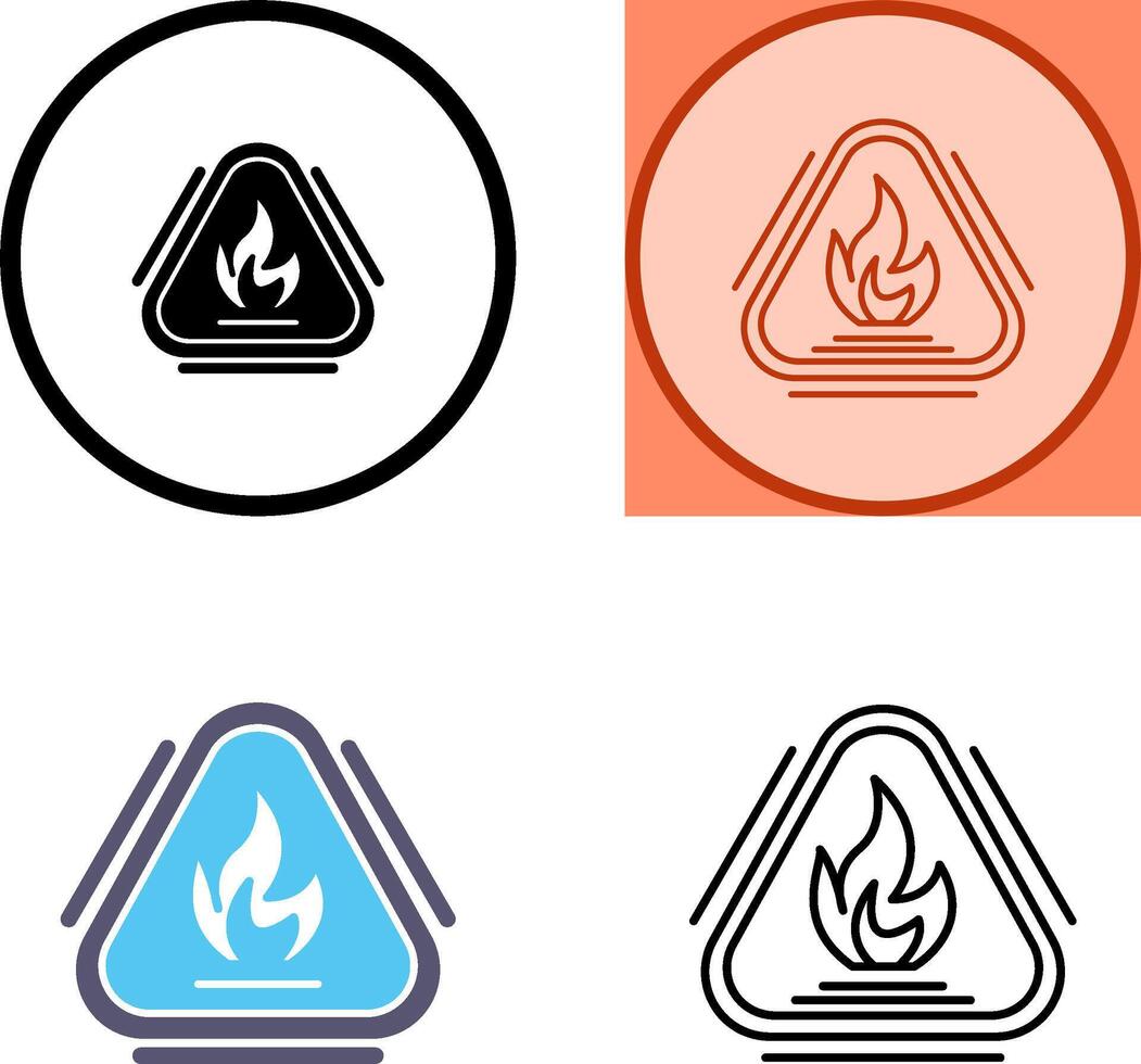 Caution Fire Icon Design vector