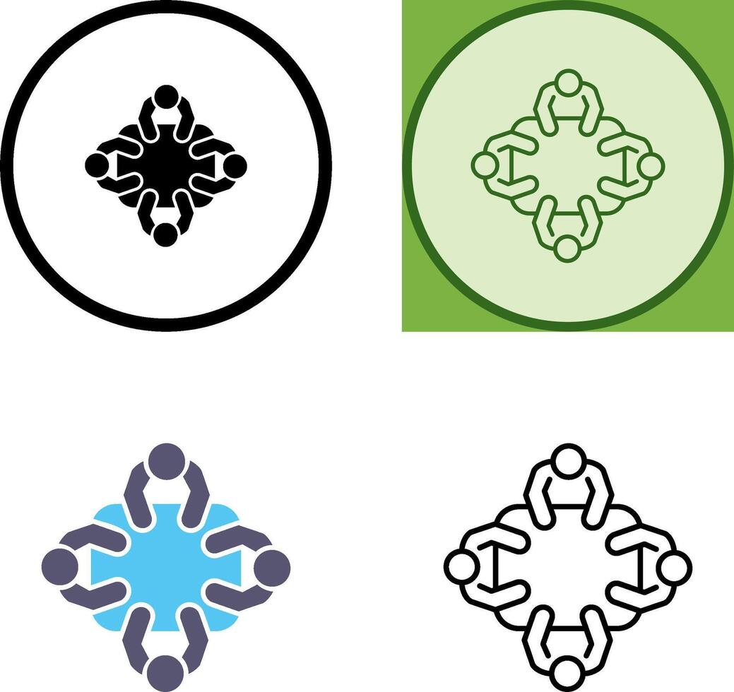 Staff Meeting Icon Design vector