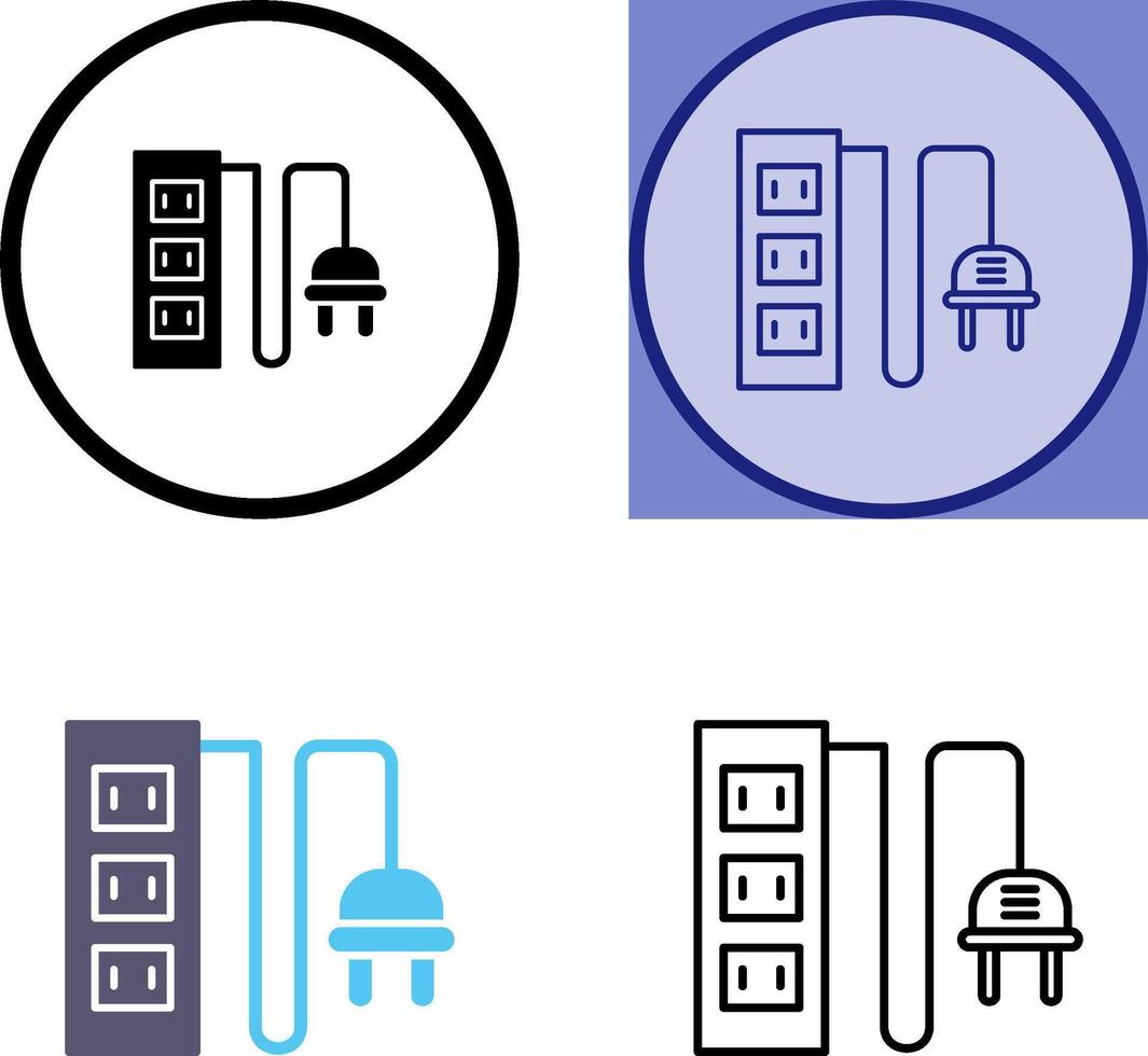 Power Socket Icon Design vector