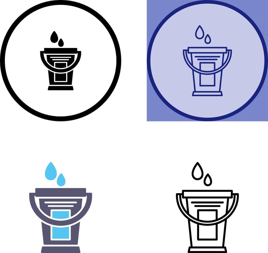 Water Bucket Icon Design vector
