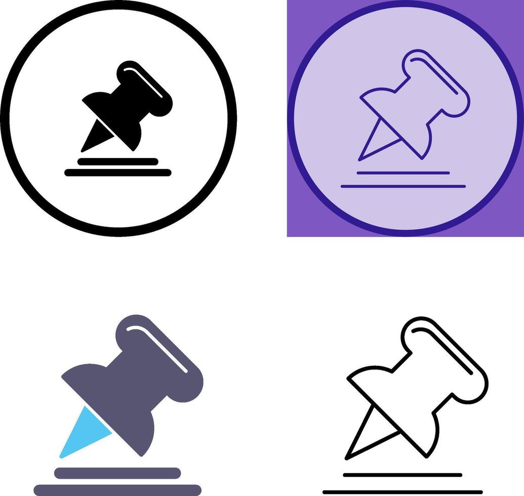 Pin Icon Design vector
