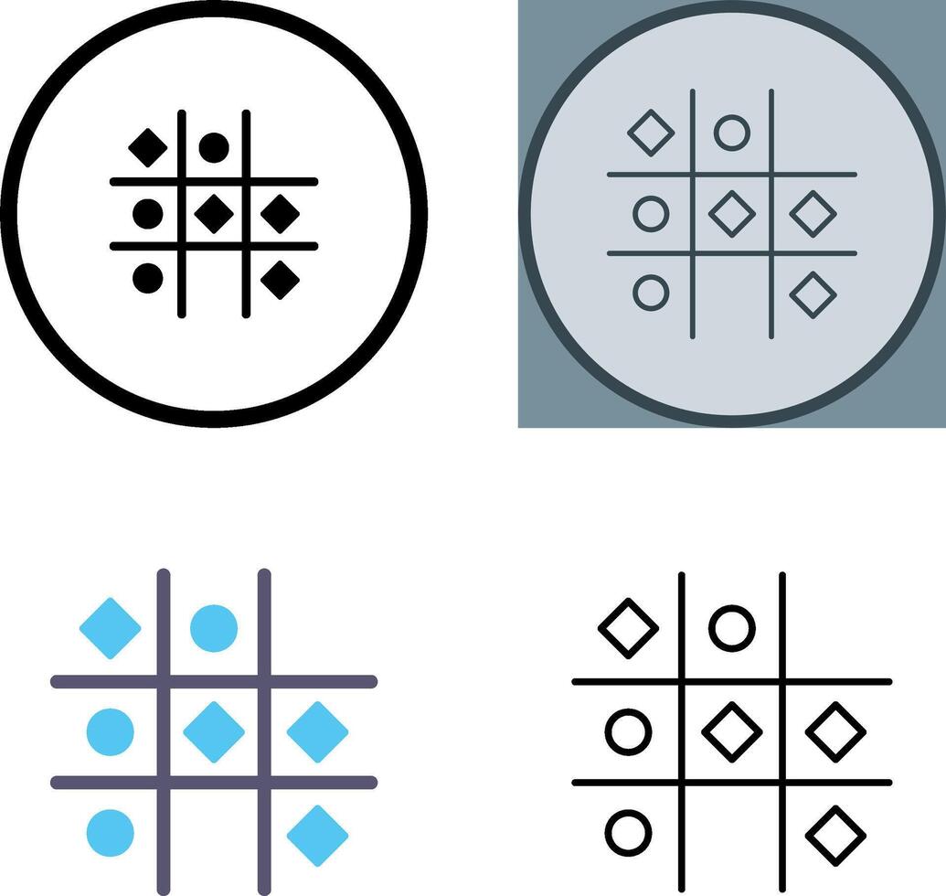 Tic Tac Toe Icon Design vector