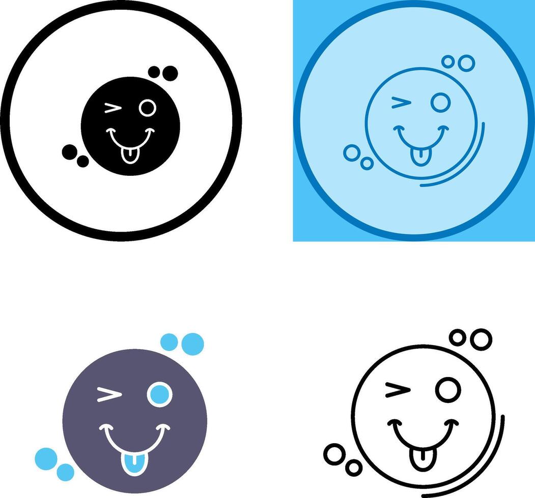 Tongue Out Icon Design vector