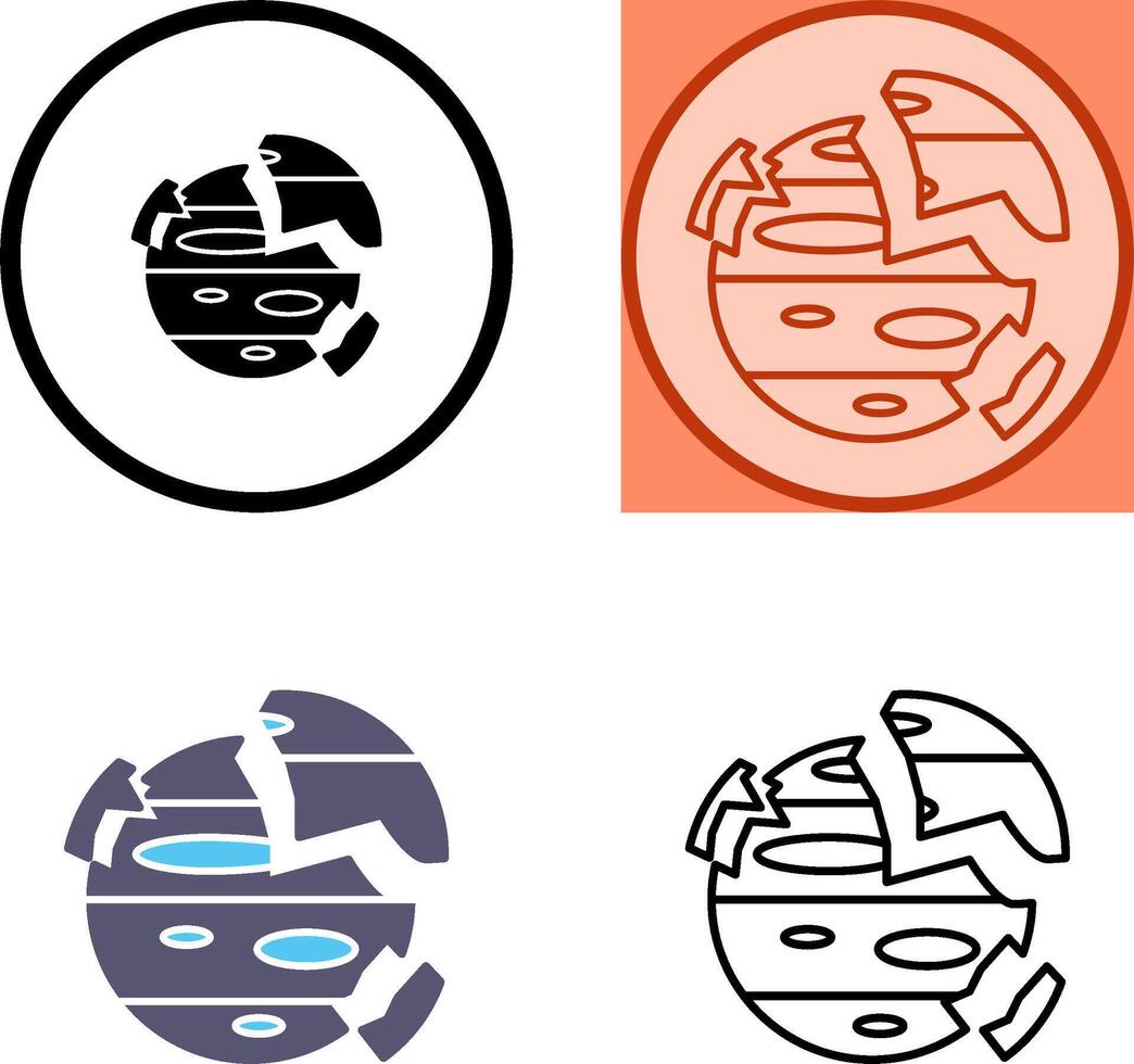 Destroyed Icon Design vector