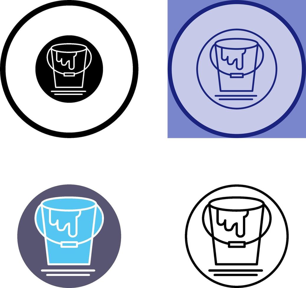 Paint Bucket Icon Design vector