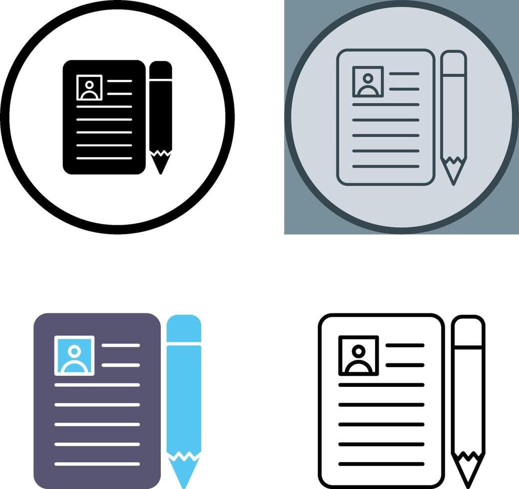 CV Icon Design vector