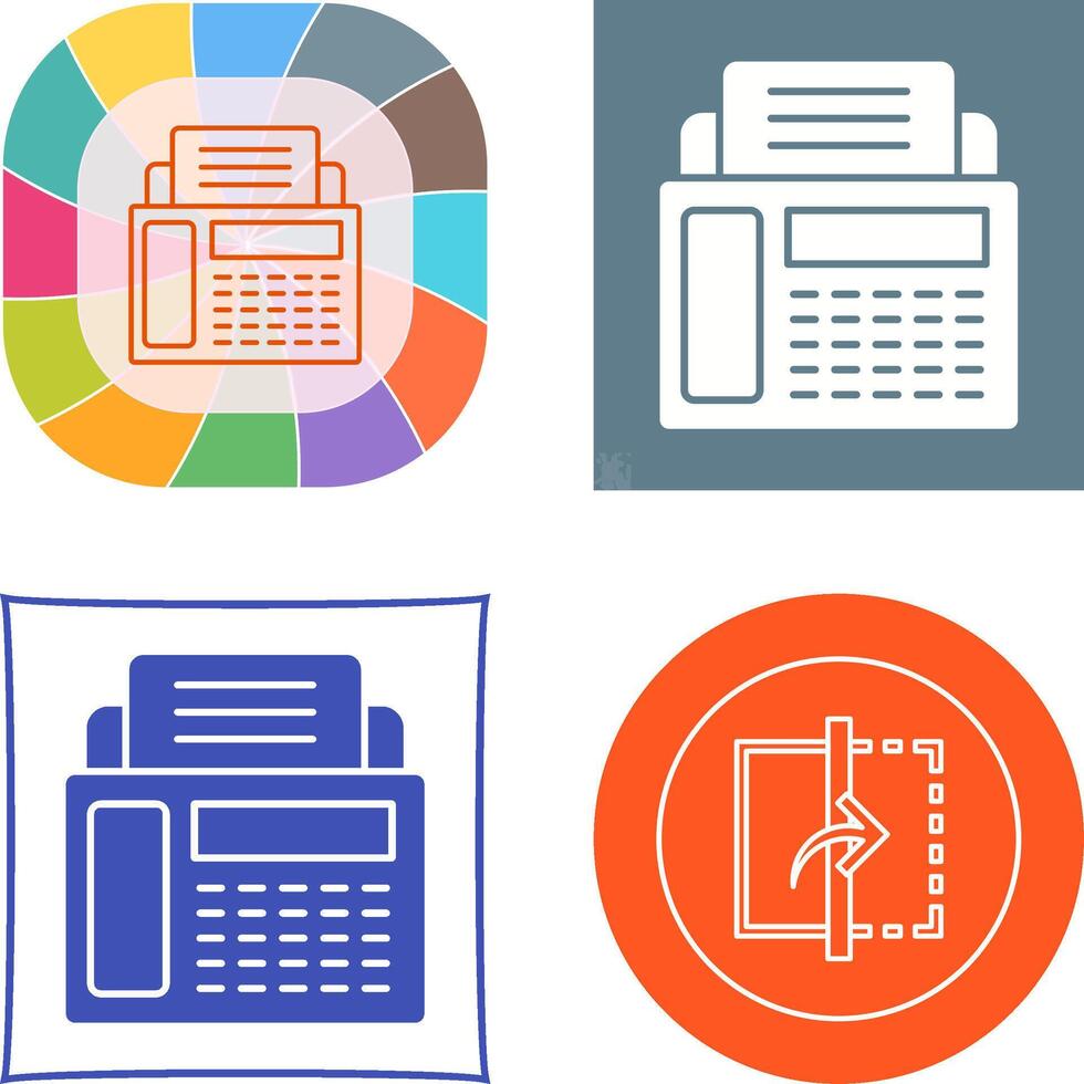 Fax Machine Icon Design vector