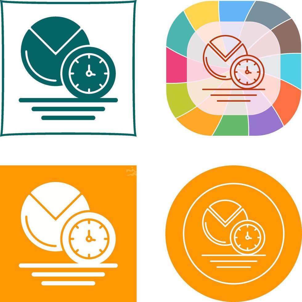 Pie Chart Icon Design vector