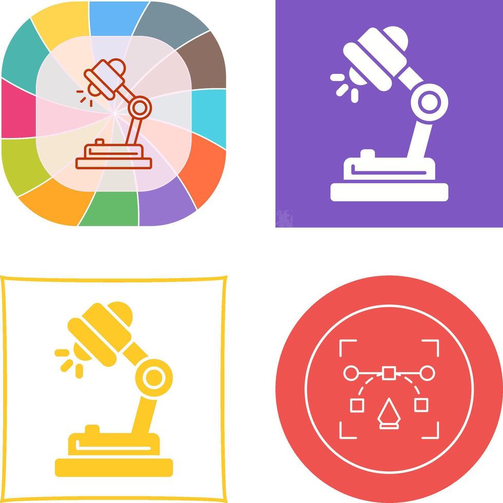 Desk Lamp Icon Design vector