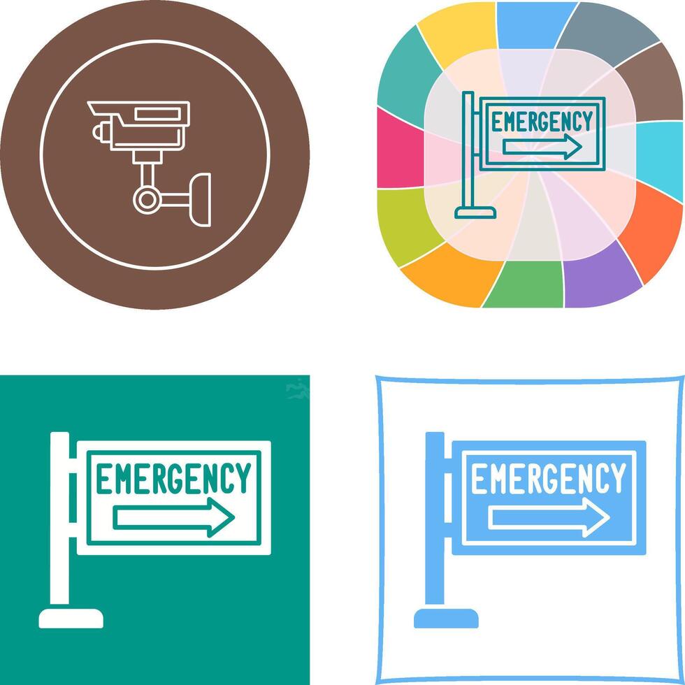 Emergency Sign Icon Design vector