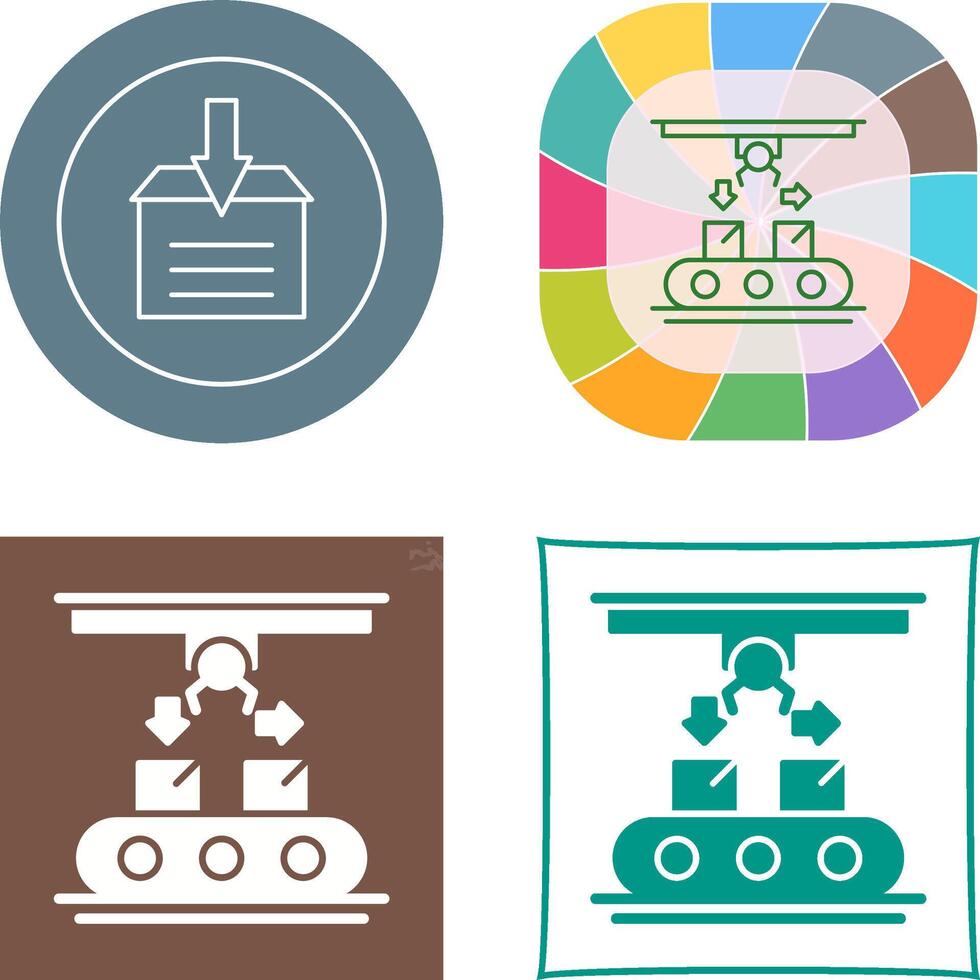 Coneyor Icon Design vector