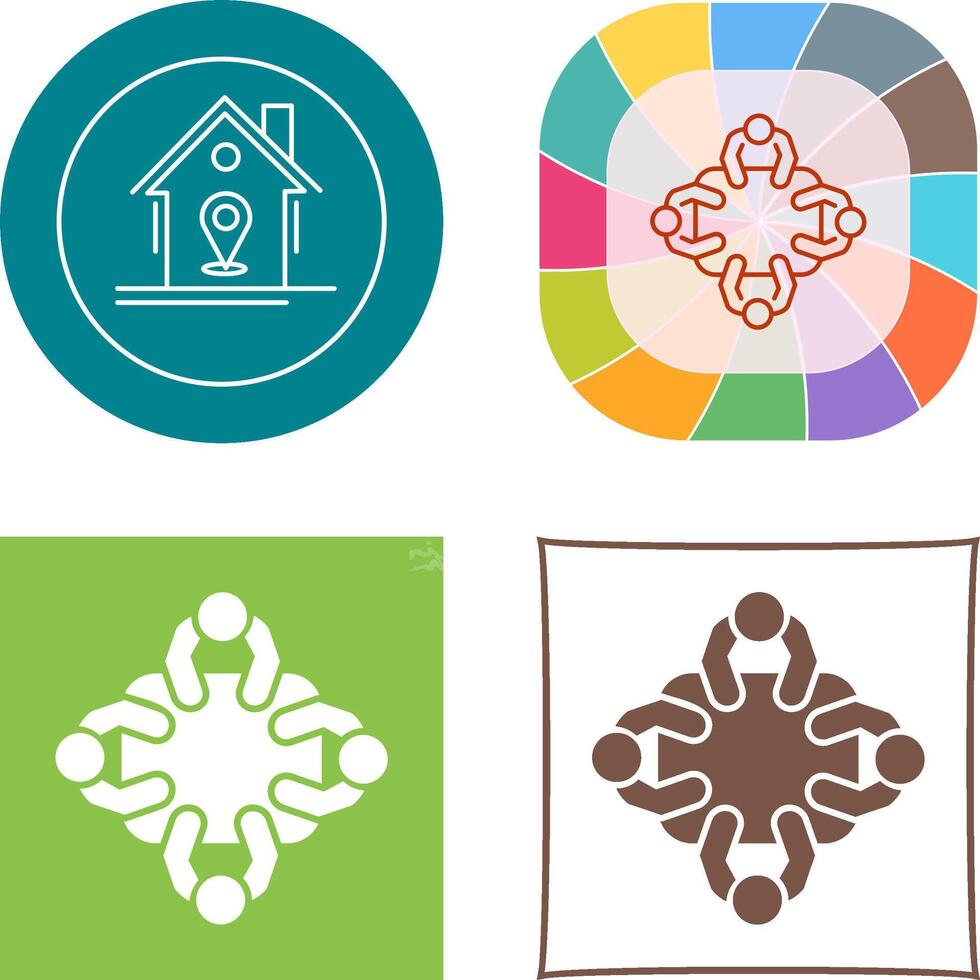 Staff Meeting Icon Design vector