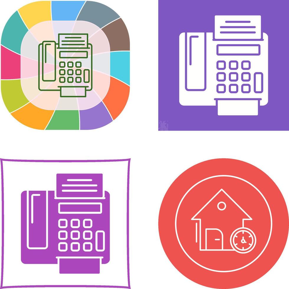 fax Machine Icon Design vector