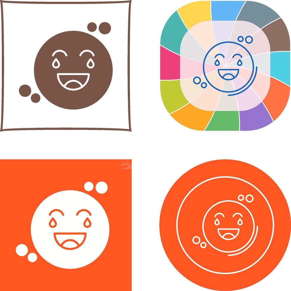 Loughing Icon Design vector