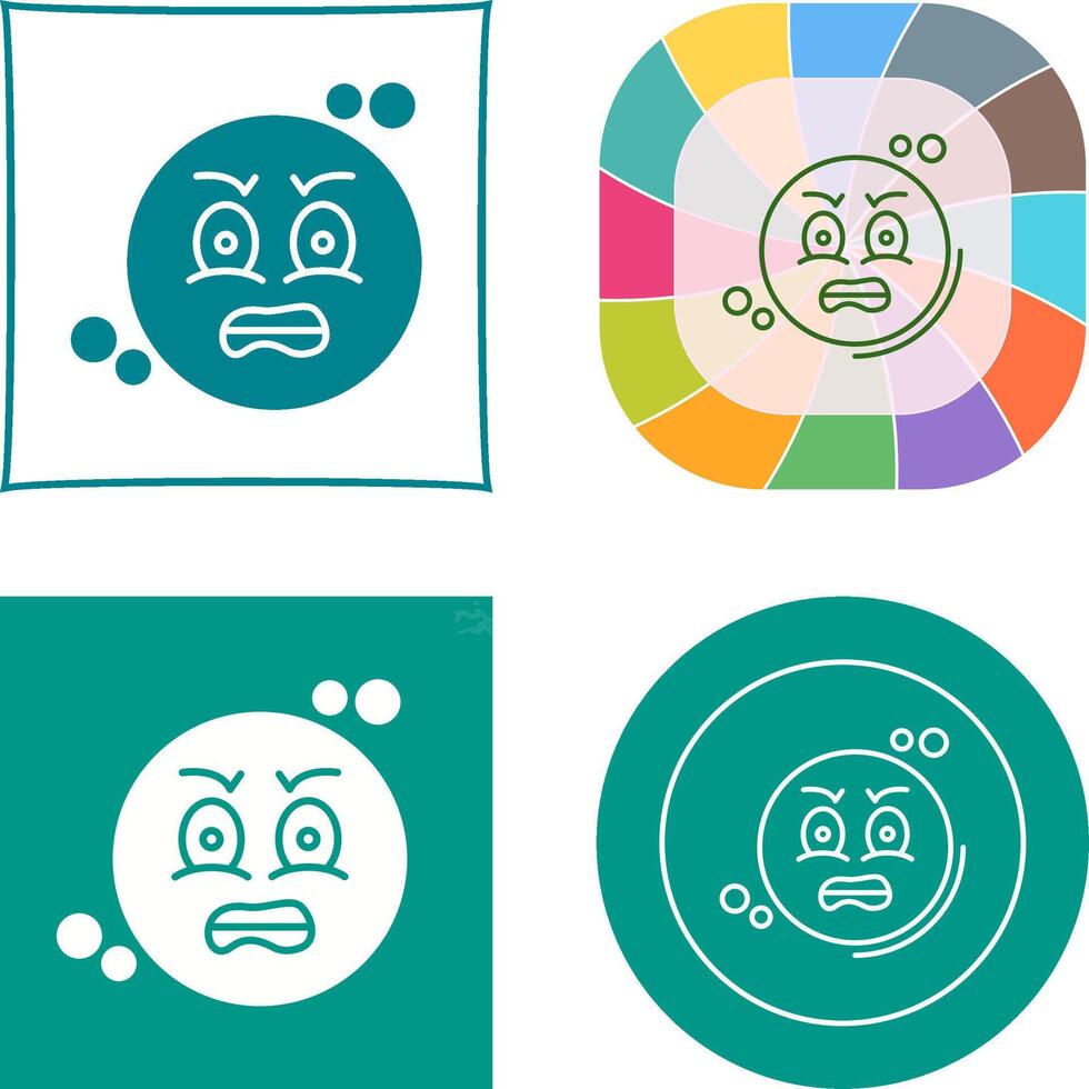 Angry Icon Design vector