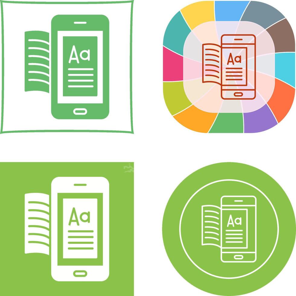 Ebook Icon Design vector