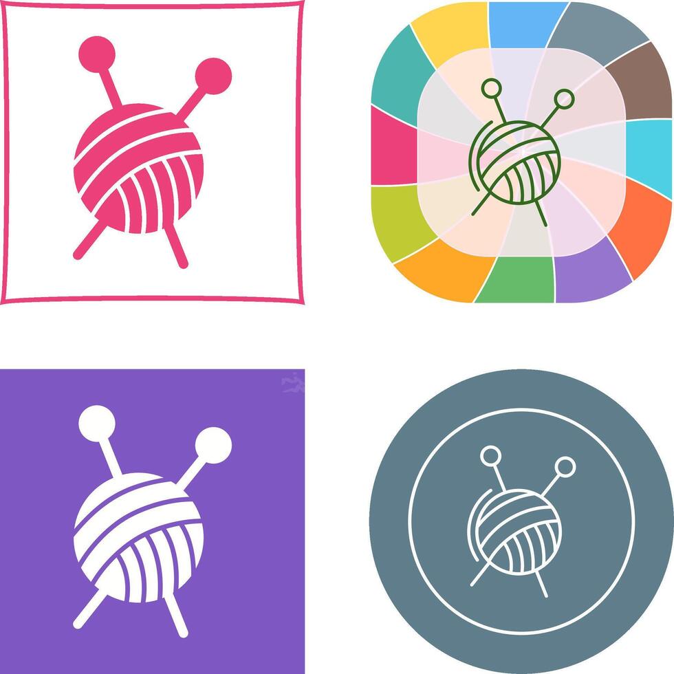 Knitting Icon Design vector