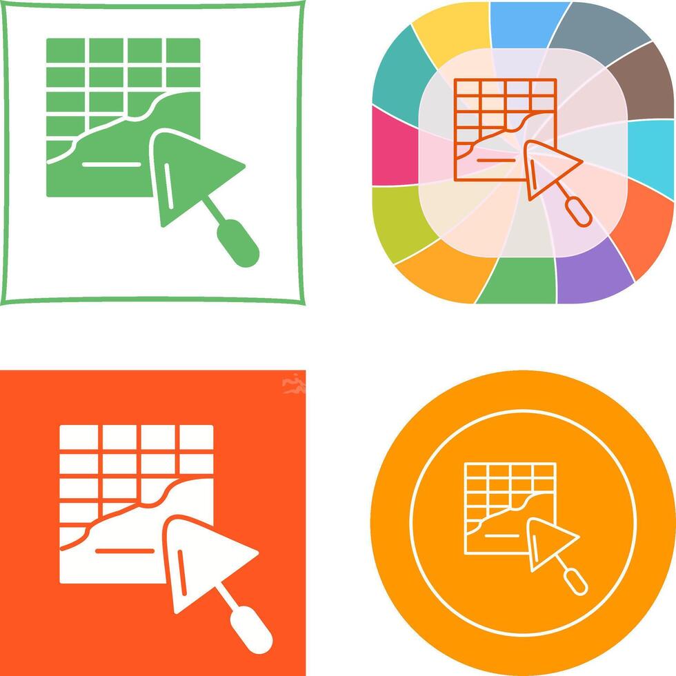 Plastering Icon Design vector
