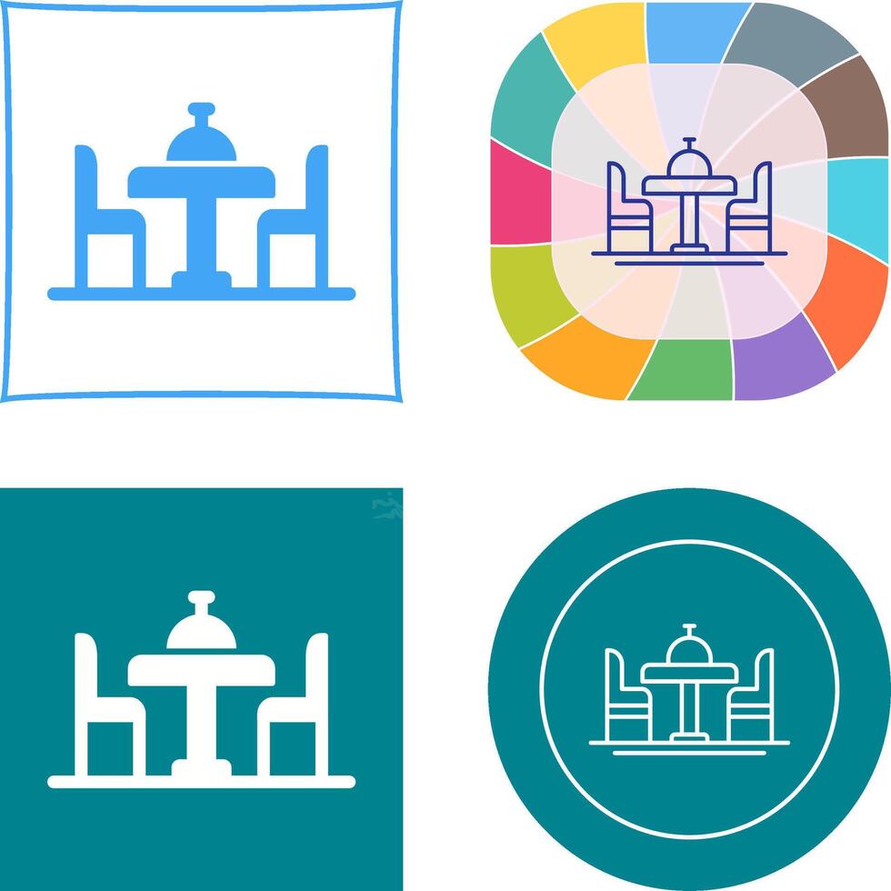 Dinning Table Icon Design vector