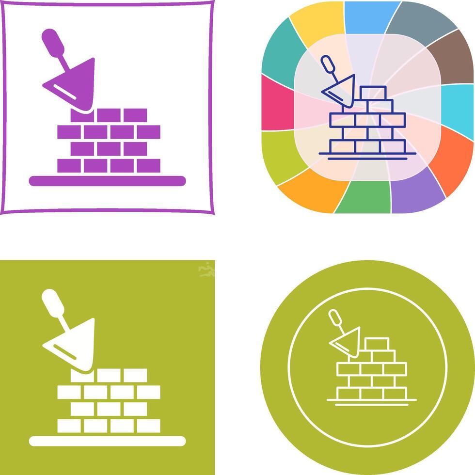 Brickwall Icon Design vector