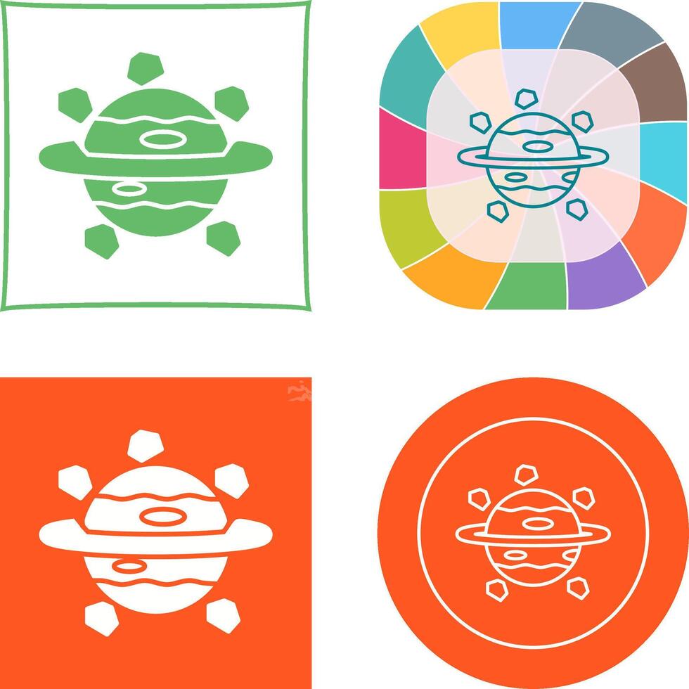 Saturn Icon Design vector