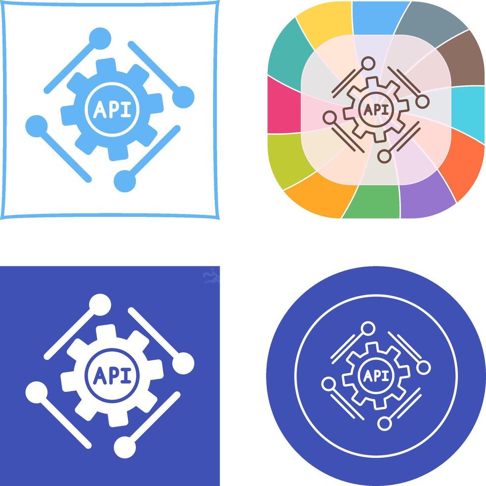 Api Icon Design vector