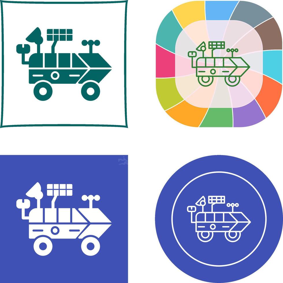 Moon Rover Icon Design vector