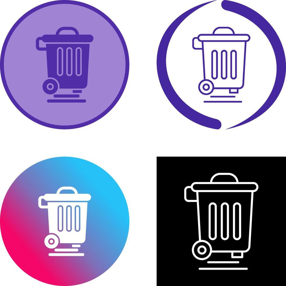 Dustbin Icon Design vector