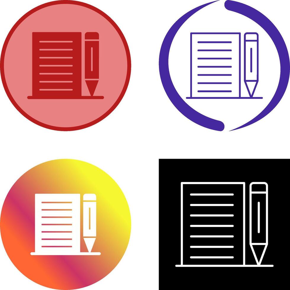 Note Icon Design vector