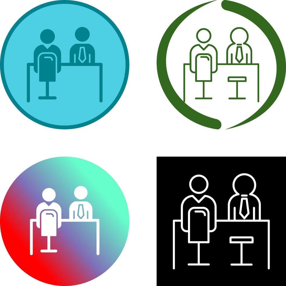 Employee Interview Icon Design vector