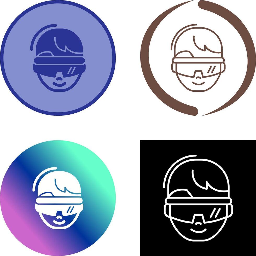 virtual Reality Glasses Icon Design vector