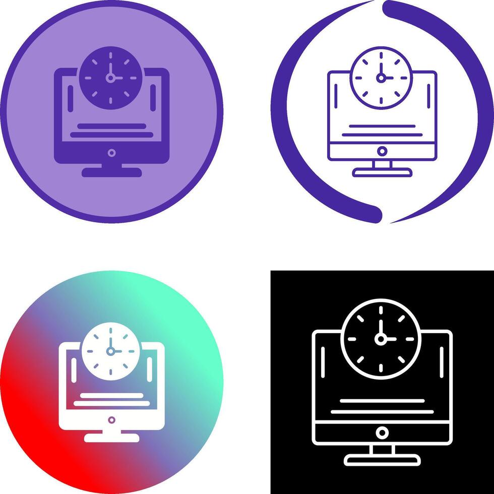 Online Time Icon Design vector