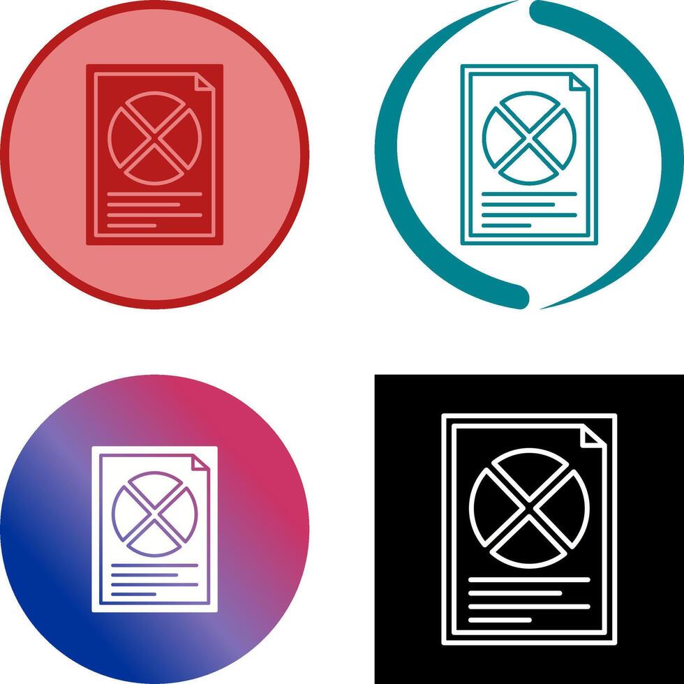 Pie Chart Icon Design vector