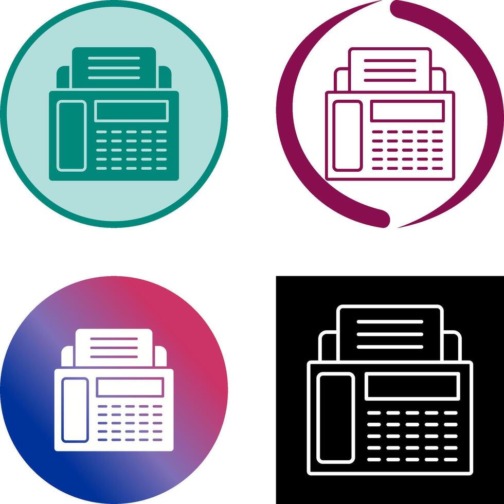 Fax Machine Icon Design vector