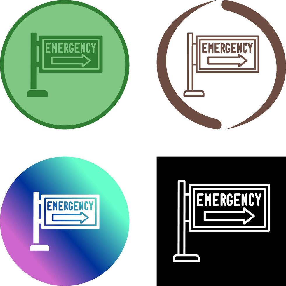 Emergency Sign Icon Design vector