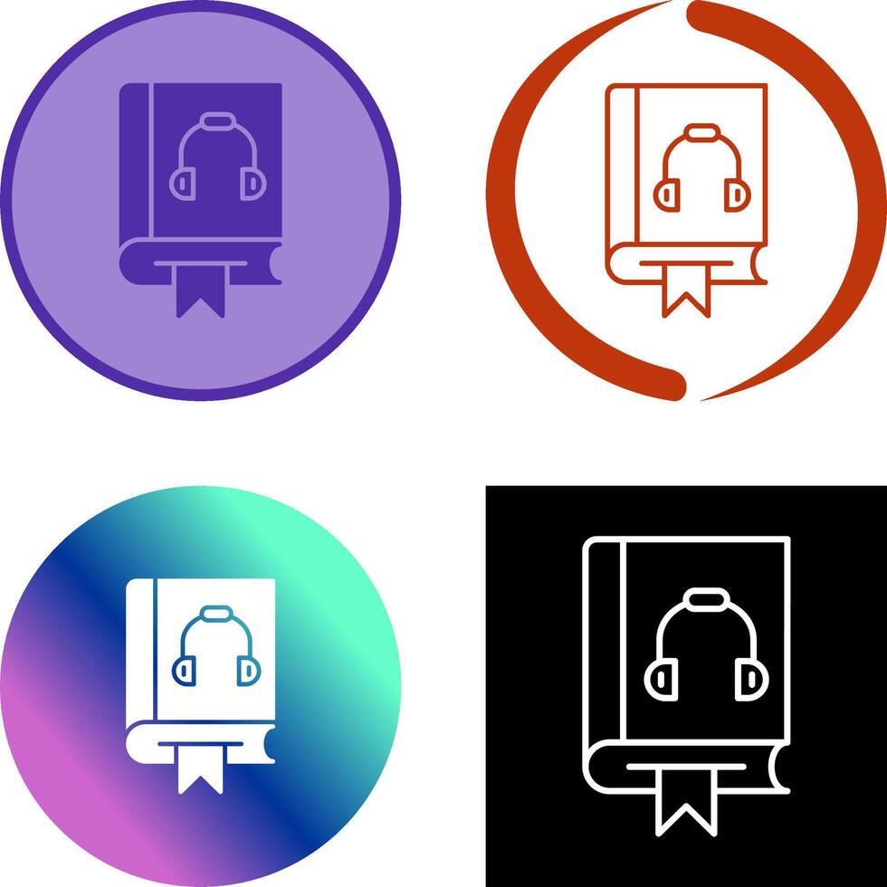 Audiobook Icon Design vector