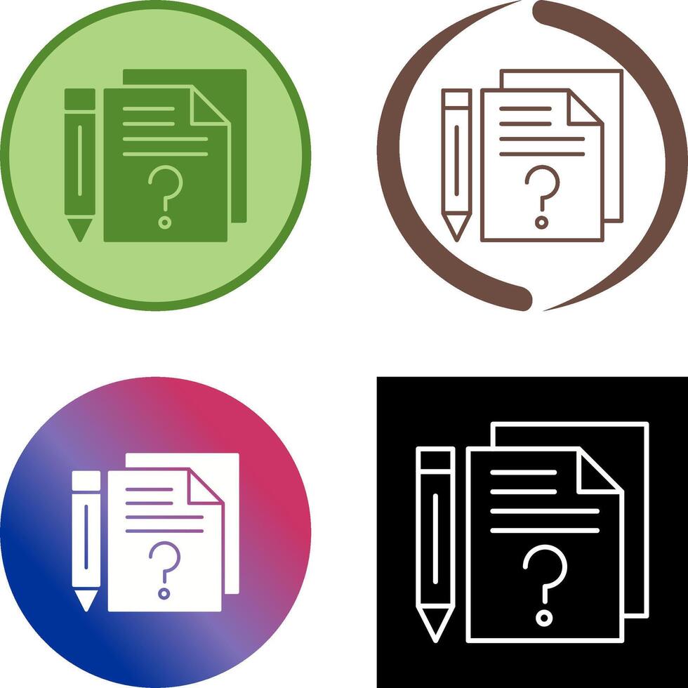 Question Icon Design vector
