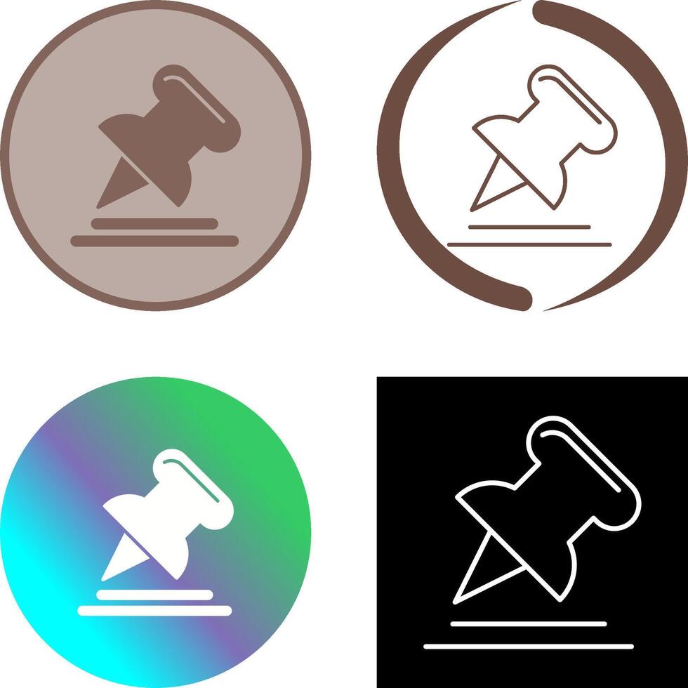 Pin Icon Design vector