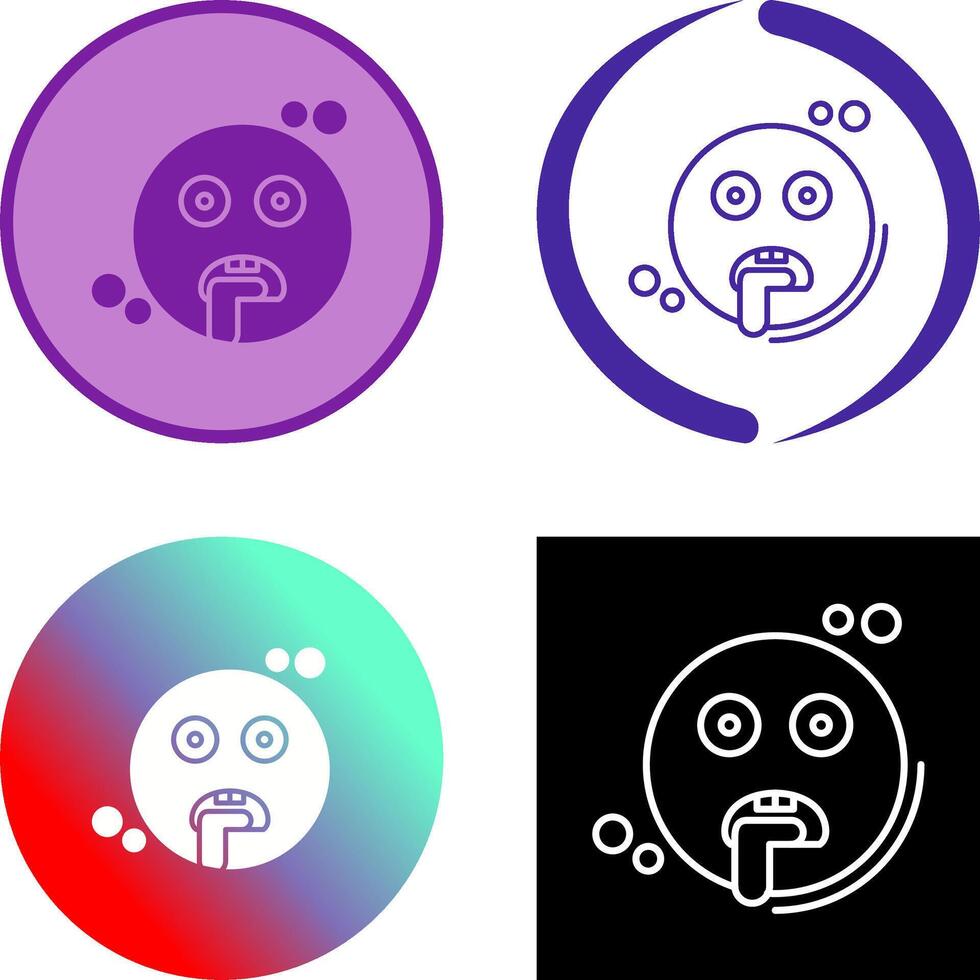 Drooling Icon Design vector
