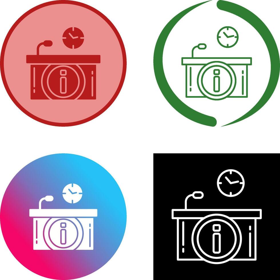 Information Desk Icon Design vector