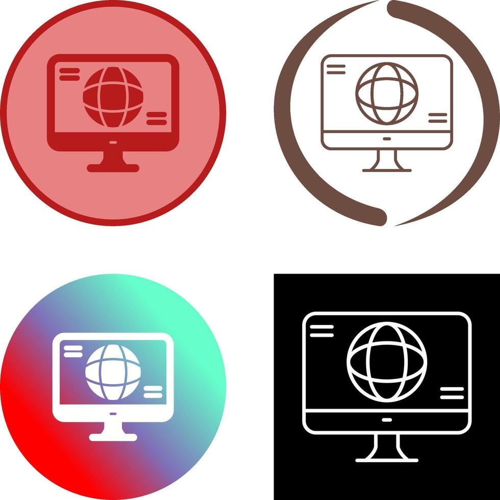 Monitor Icon Design vector