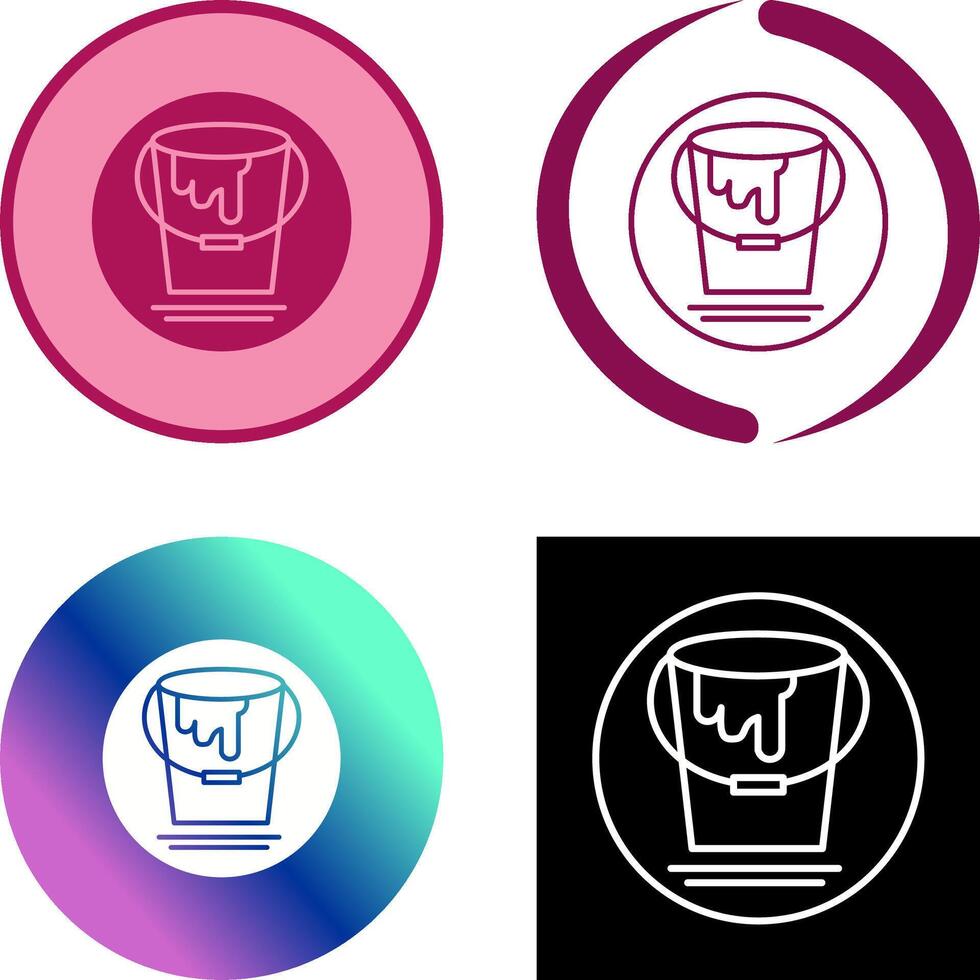 Paint Bucket Icon Design vector