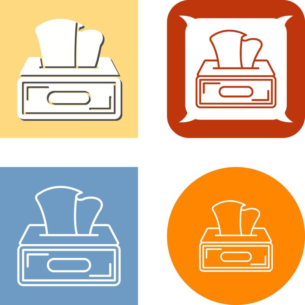 Tissue Box Icon vector