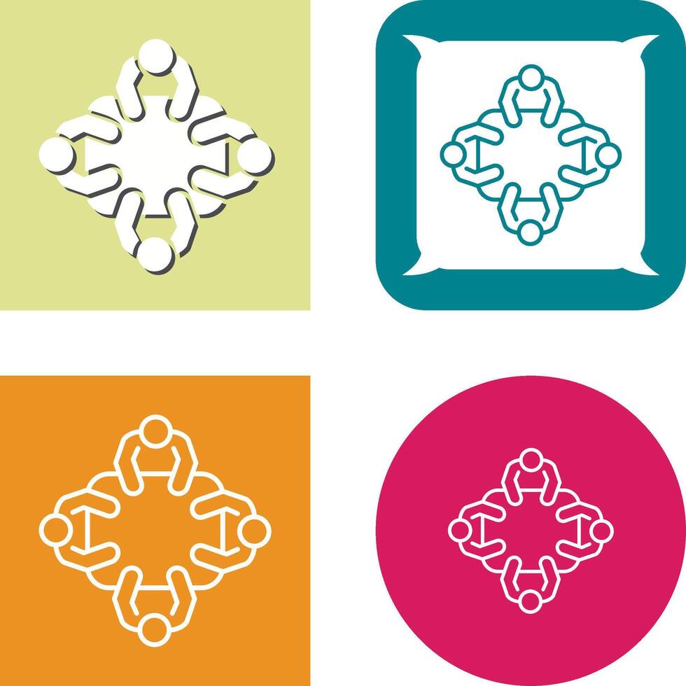 Staff Meeting Icon vector