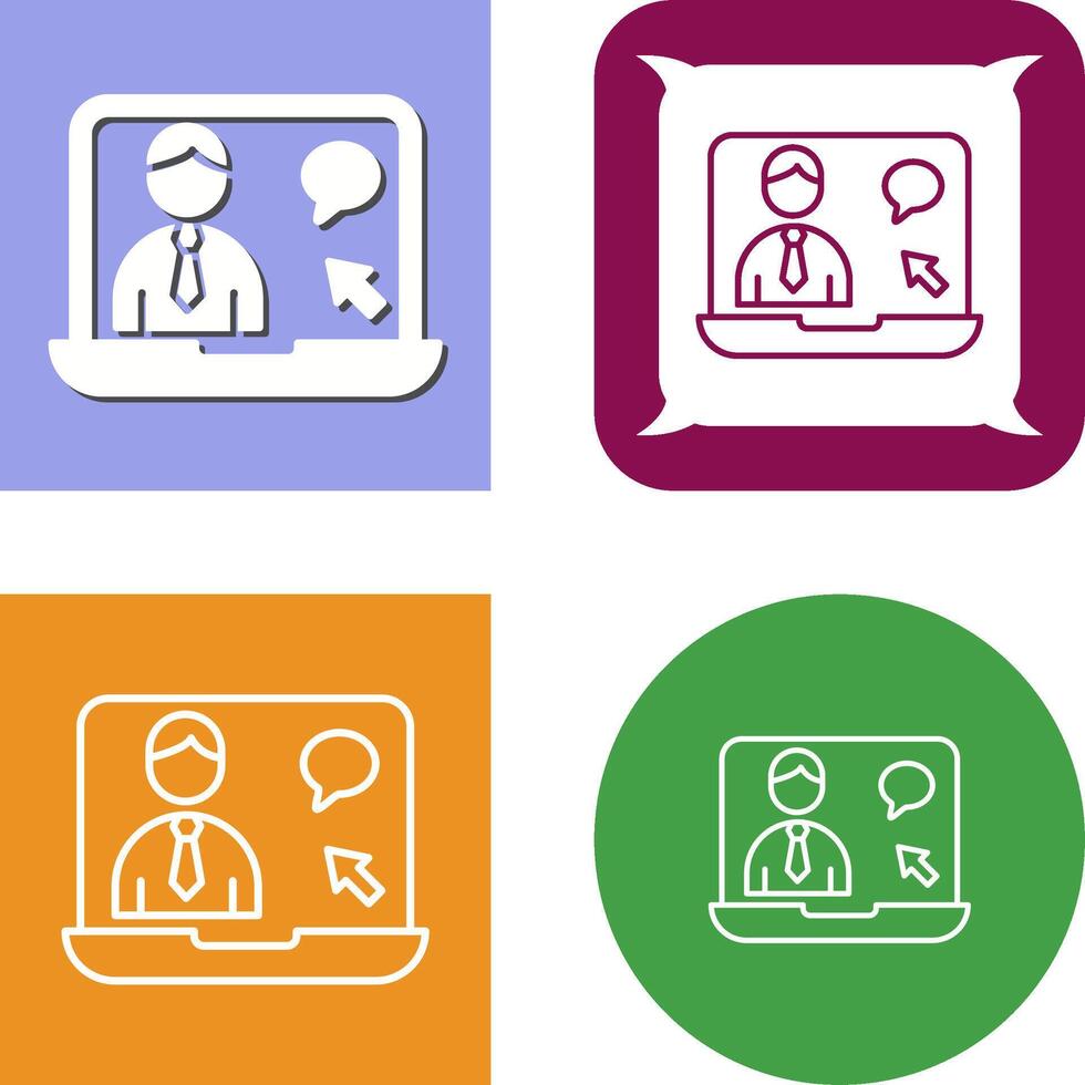 Online Interview Icon vector