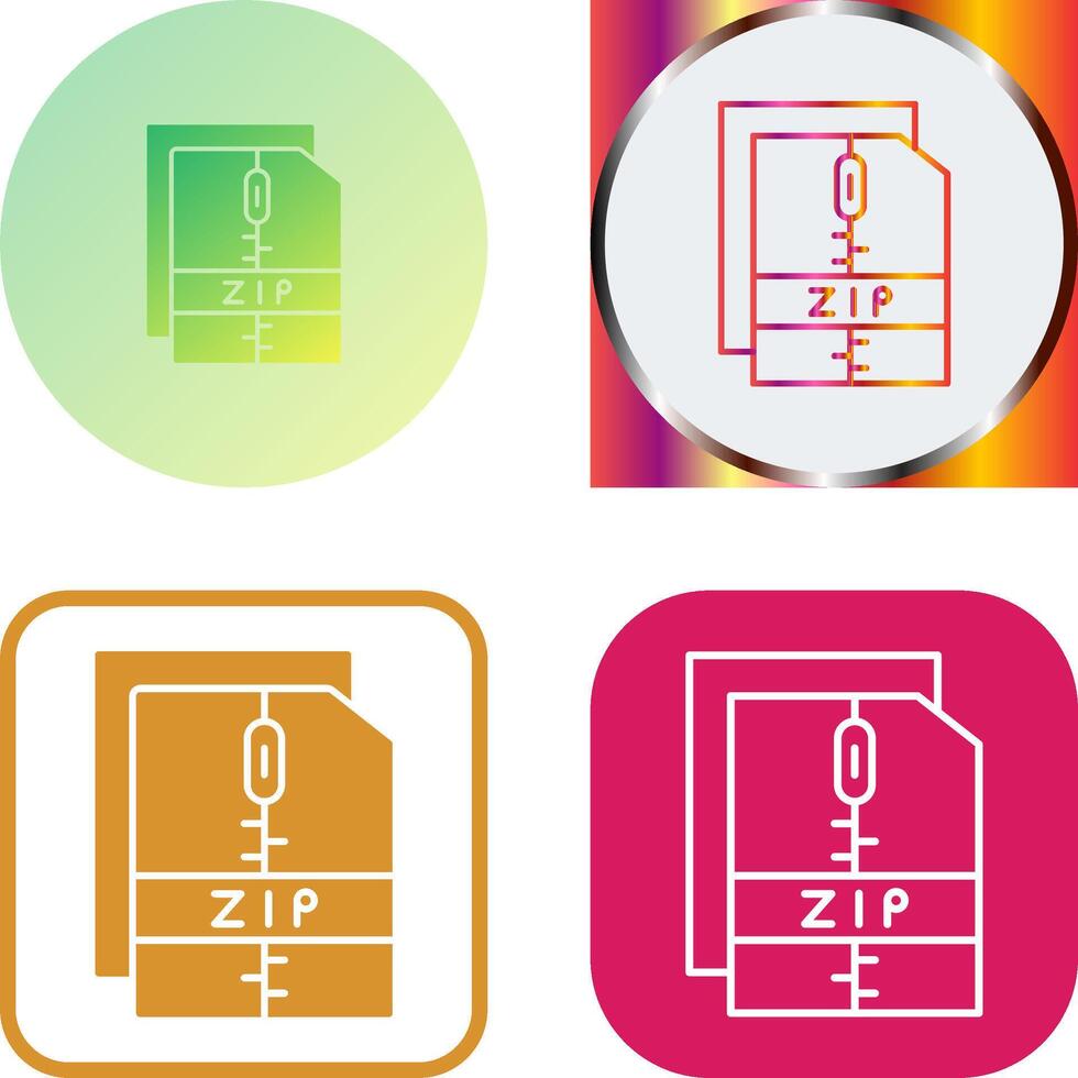 Zip File Icon Design vector